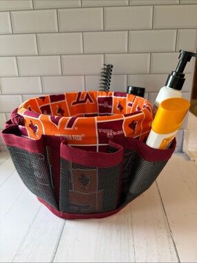 VA Tech Maroon & Orange Bath Caddy Organizer